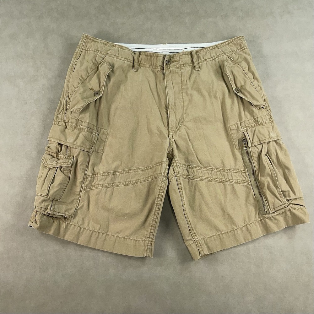 Vintage Polo Ralph Lauren Shorts Men's 36 Tan Cargo Surplus Military Paratrooper